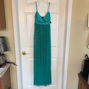 Teal Maxi Prom Dress